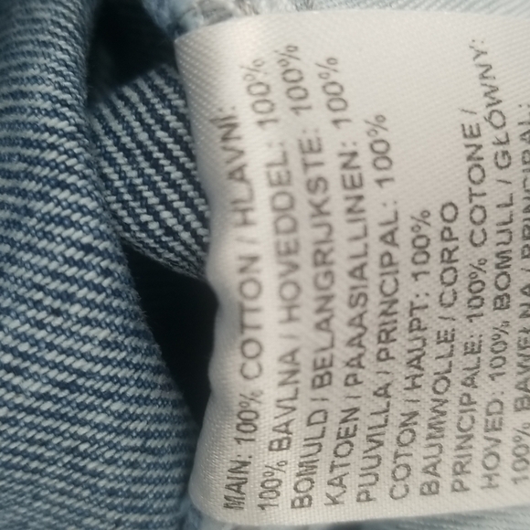 The Ragged Priest Wide Leg Baggy 100% Cotton Med Wash Blue Jeans Sz: Large - Picture 7 of 10